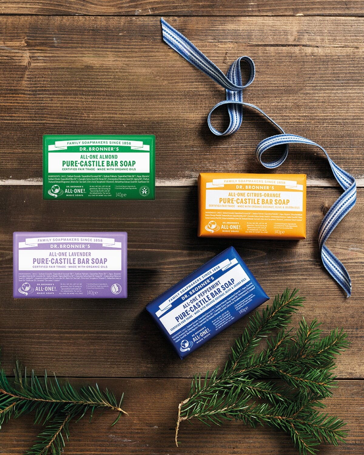 Köp 2 Dr Bronners fasta tvålar för 139 KR