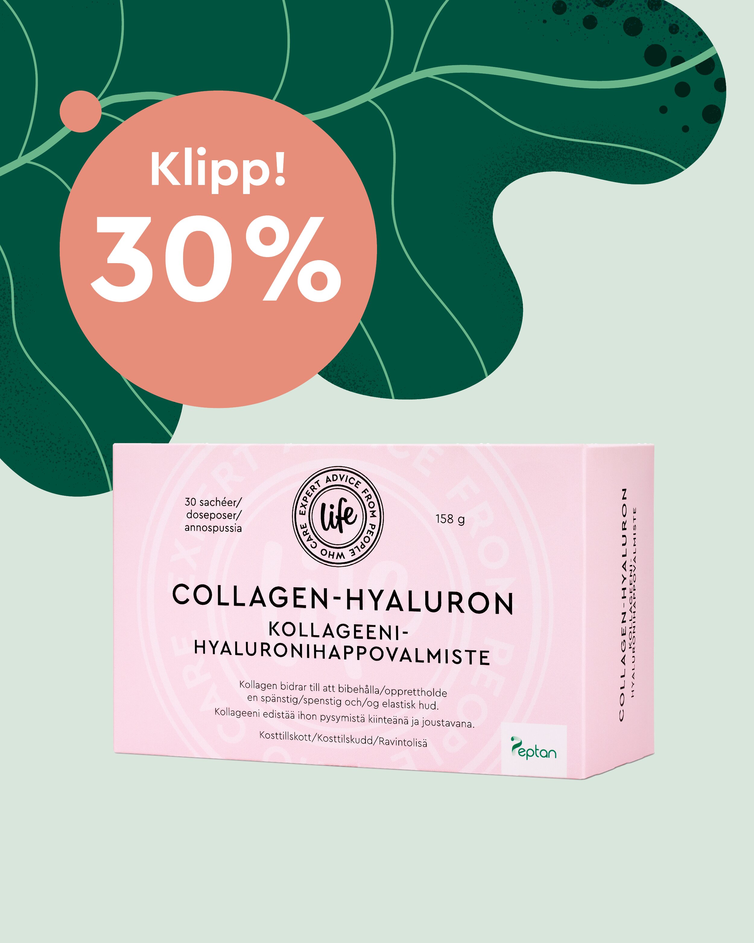 Medlemserbjudande Klipp 30% på Life Collagen Hyaluron
