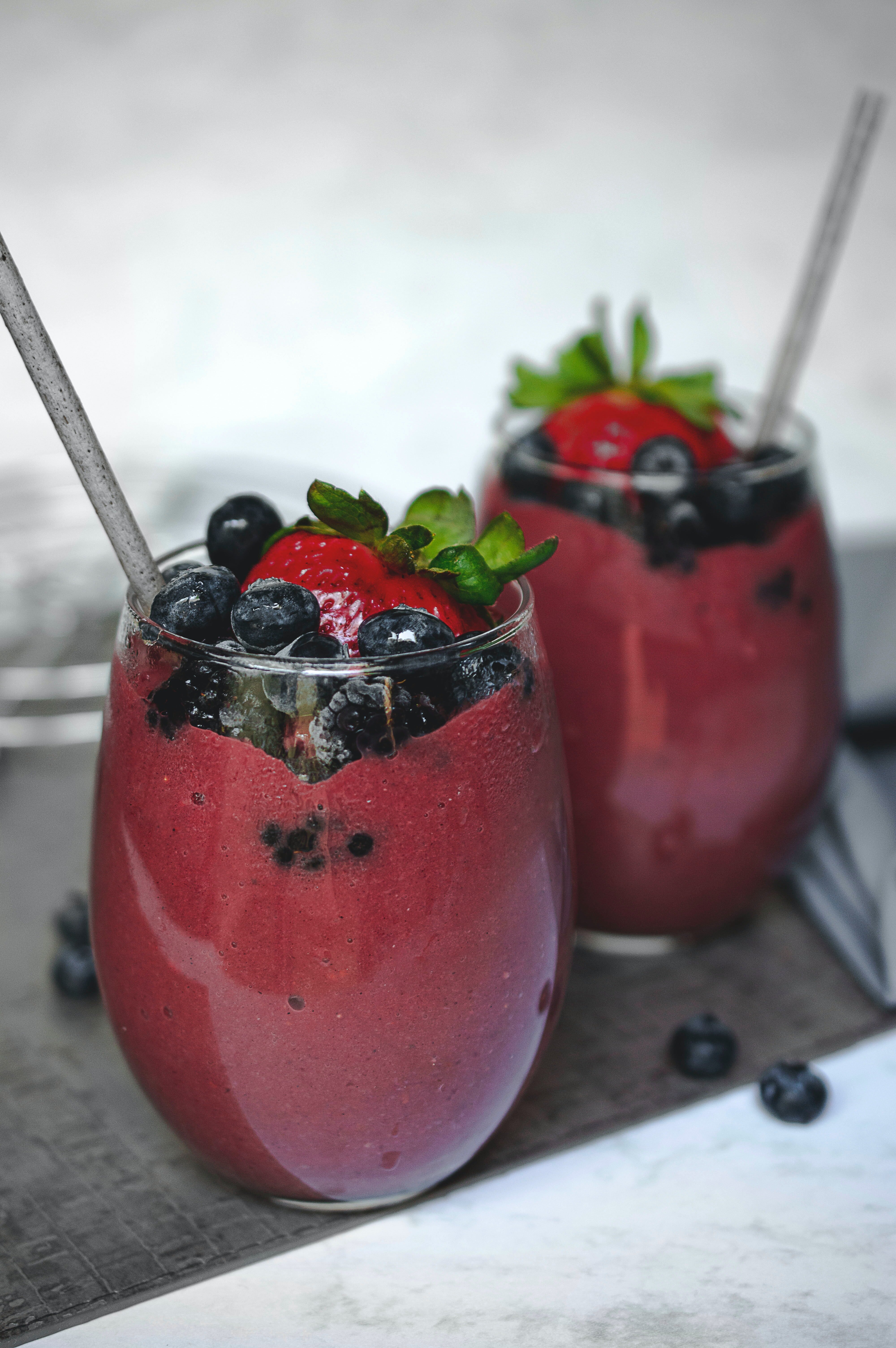 Acai & hallon smoothie