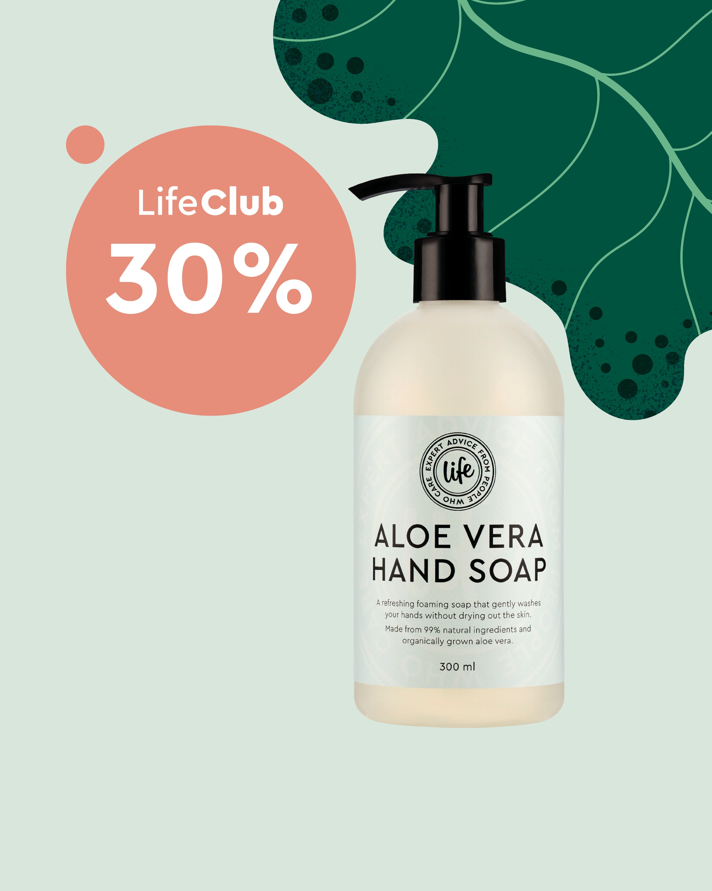 KLIPP: Medlemserbjudande 30% på Hand Soap Aloe vera 300ml