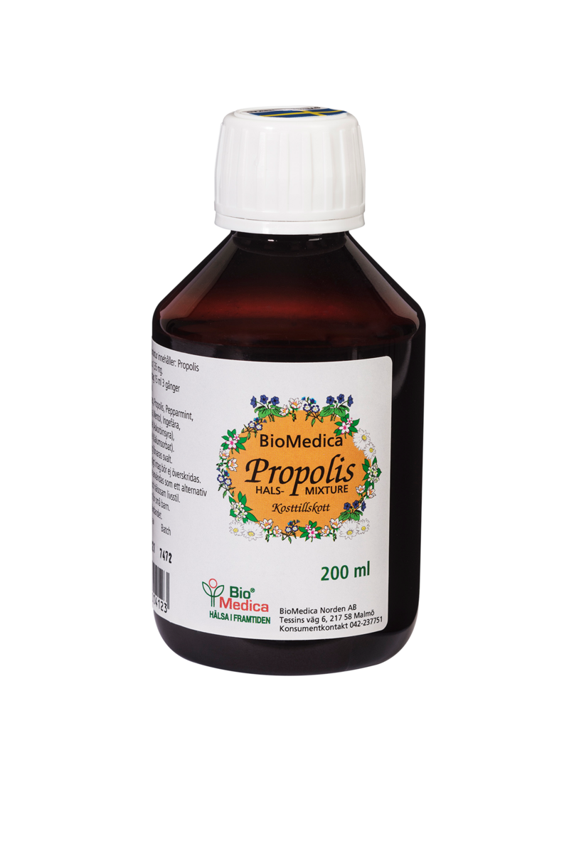 Biomedica Propolis halsmixtur 200ml