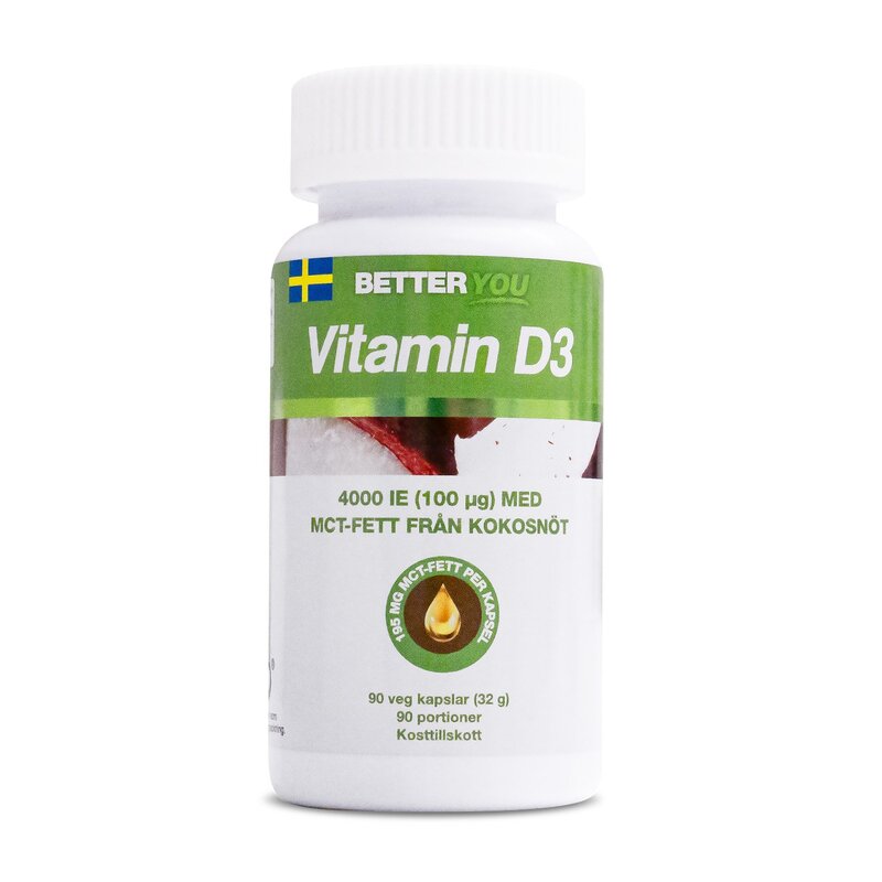 Produktfoto för Vitamin D3 4000IE med MCT-fett