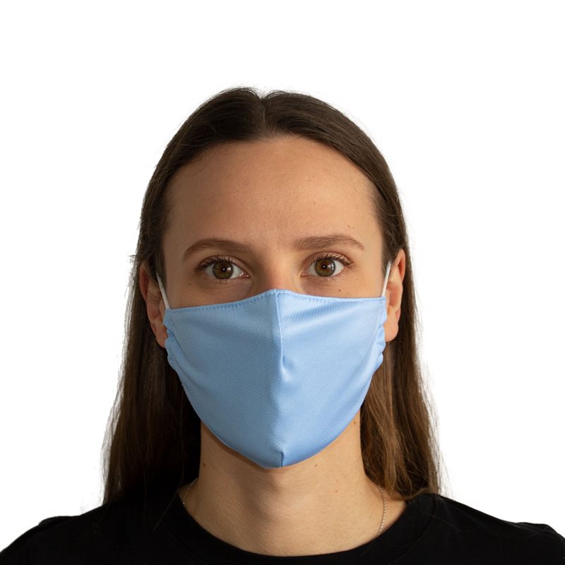 Tygmask Ljusblå med filterficka - Stl 9-12 år
