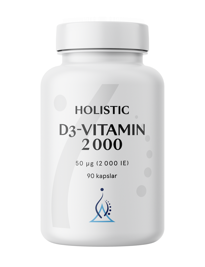 Holistic D3-vitamin 2000IE (50 µg),90 vegetabiliska kapslar 90 kapslar