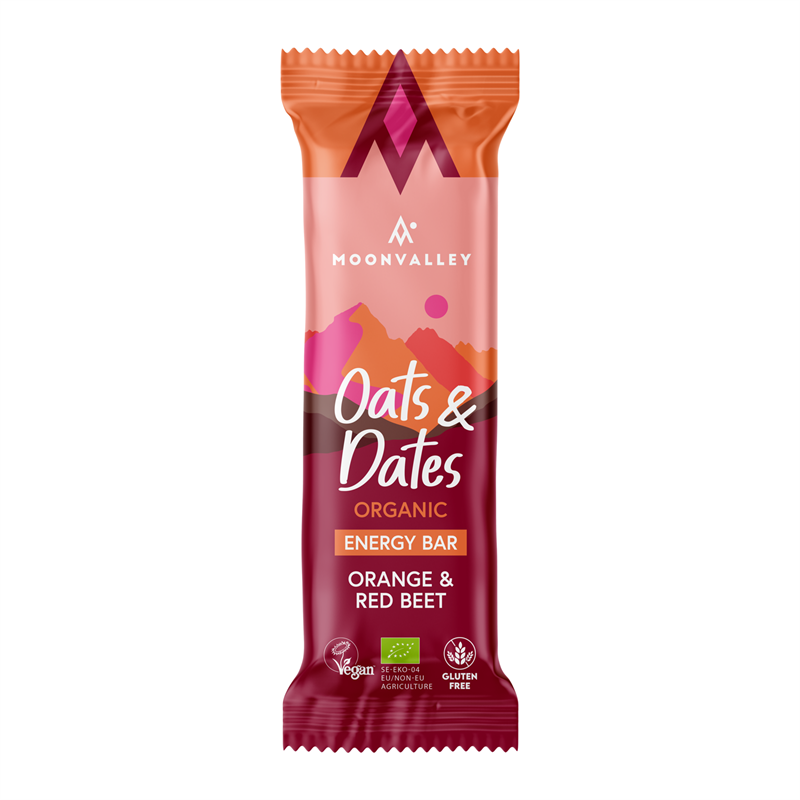 Moonvalley Ekologisk Energibar Red Beets & Orange 50g