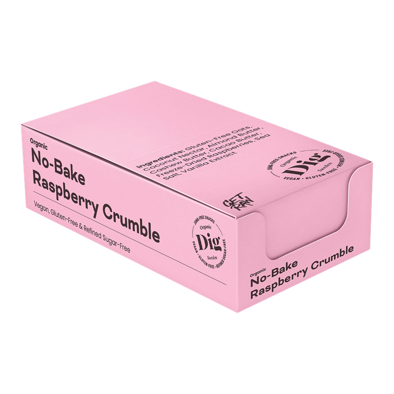 No-Bake Raspberry Crumble - Box 12 st