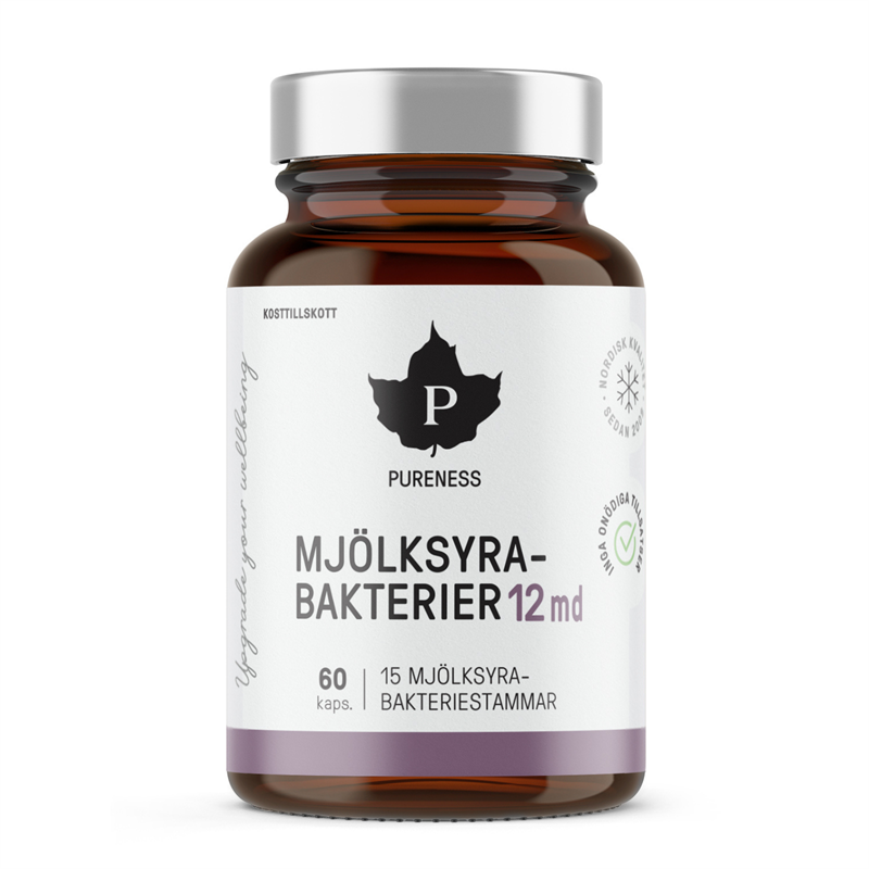 Pureness Mjölksyrebakterier 12Milj 60 kaps 60 kapslar