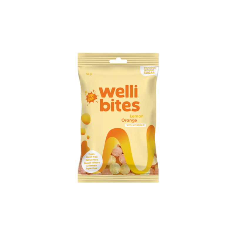 Produktfoto för Wellibites Super Sour Lemon Orange
