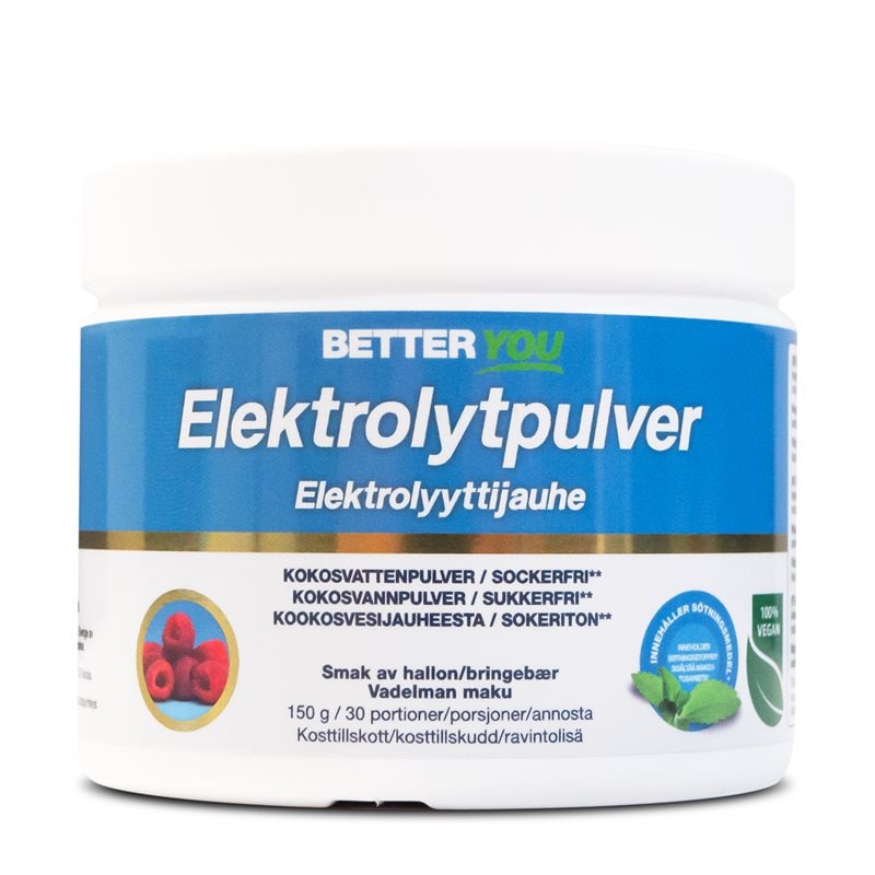 Product Image for Better You Electrolytpulver Hallon 150 g