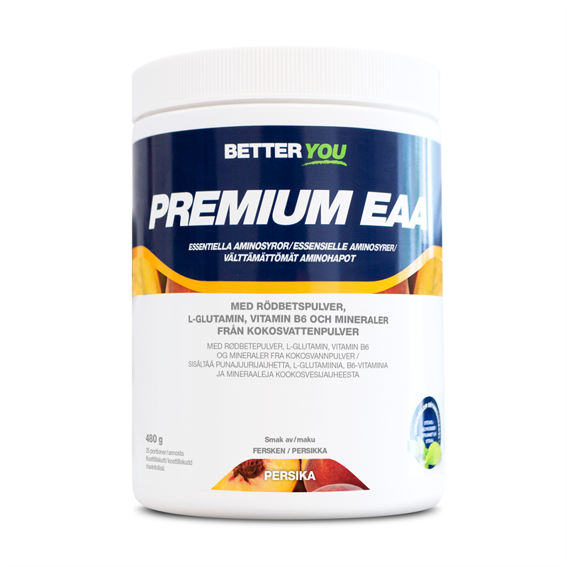 Läs mer om Premium EAA 480 g - Persika