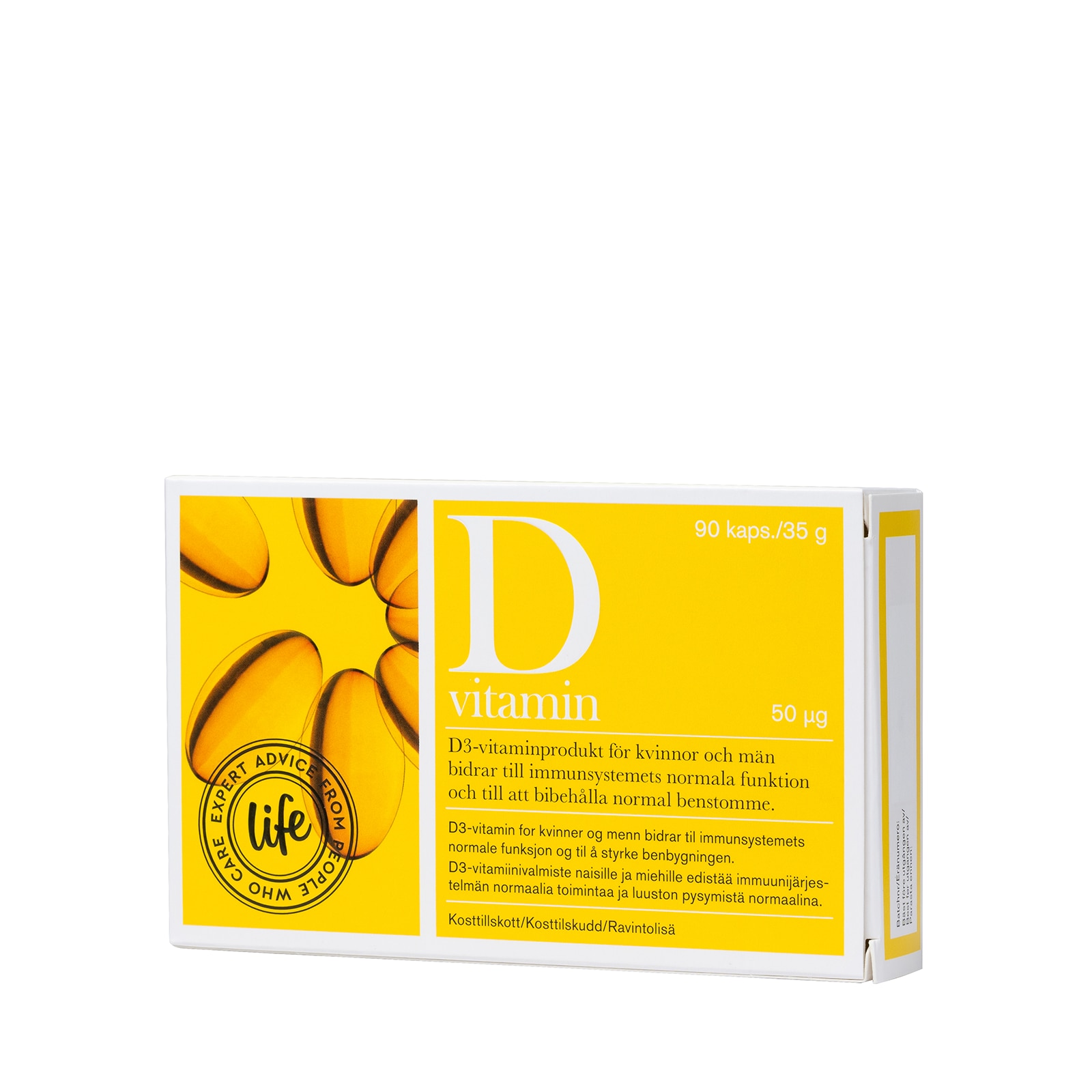 D-vitamin 50 mcg 90 kap