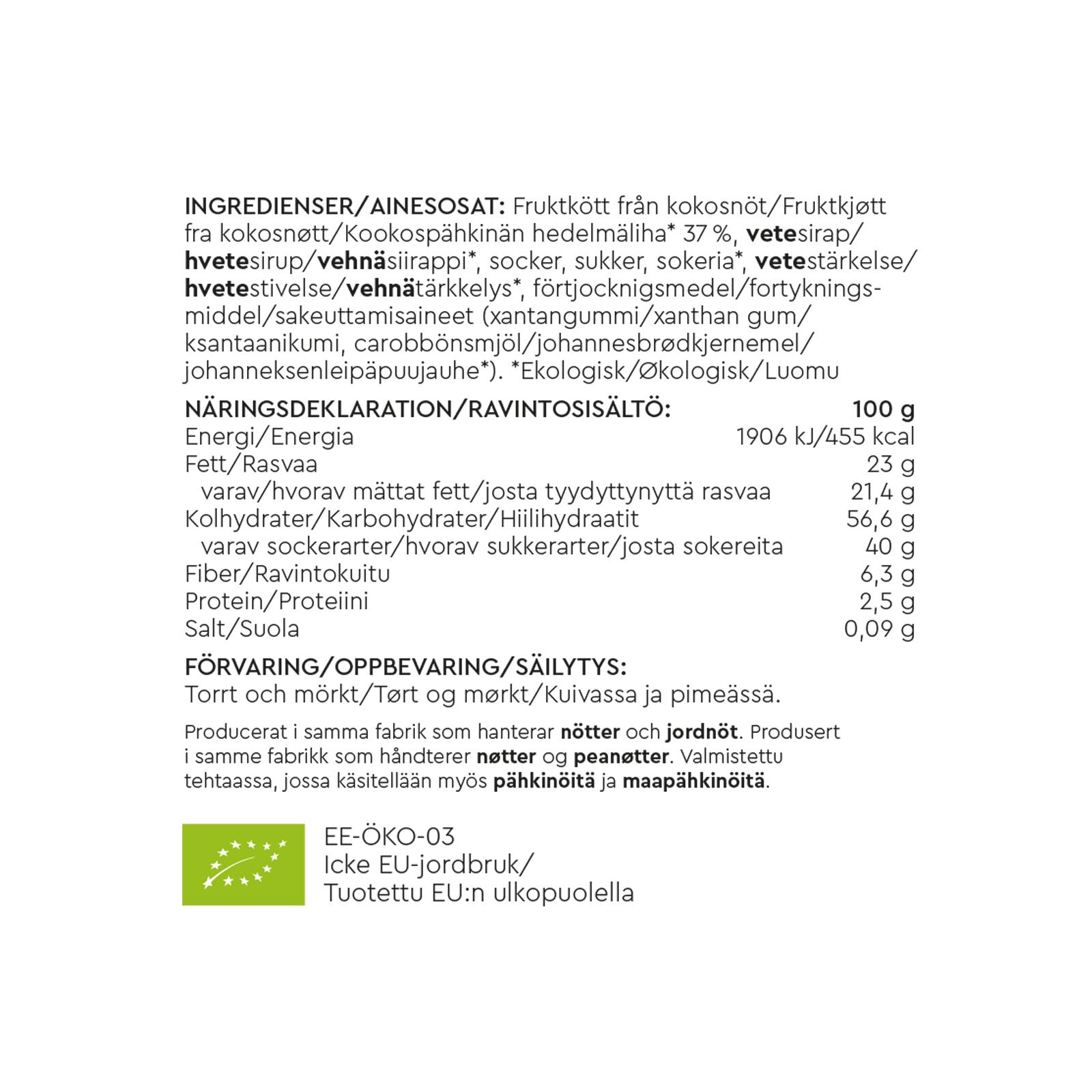 Life kokossnacks 150g