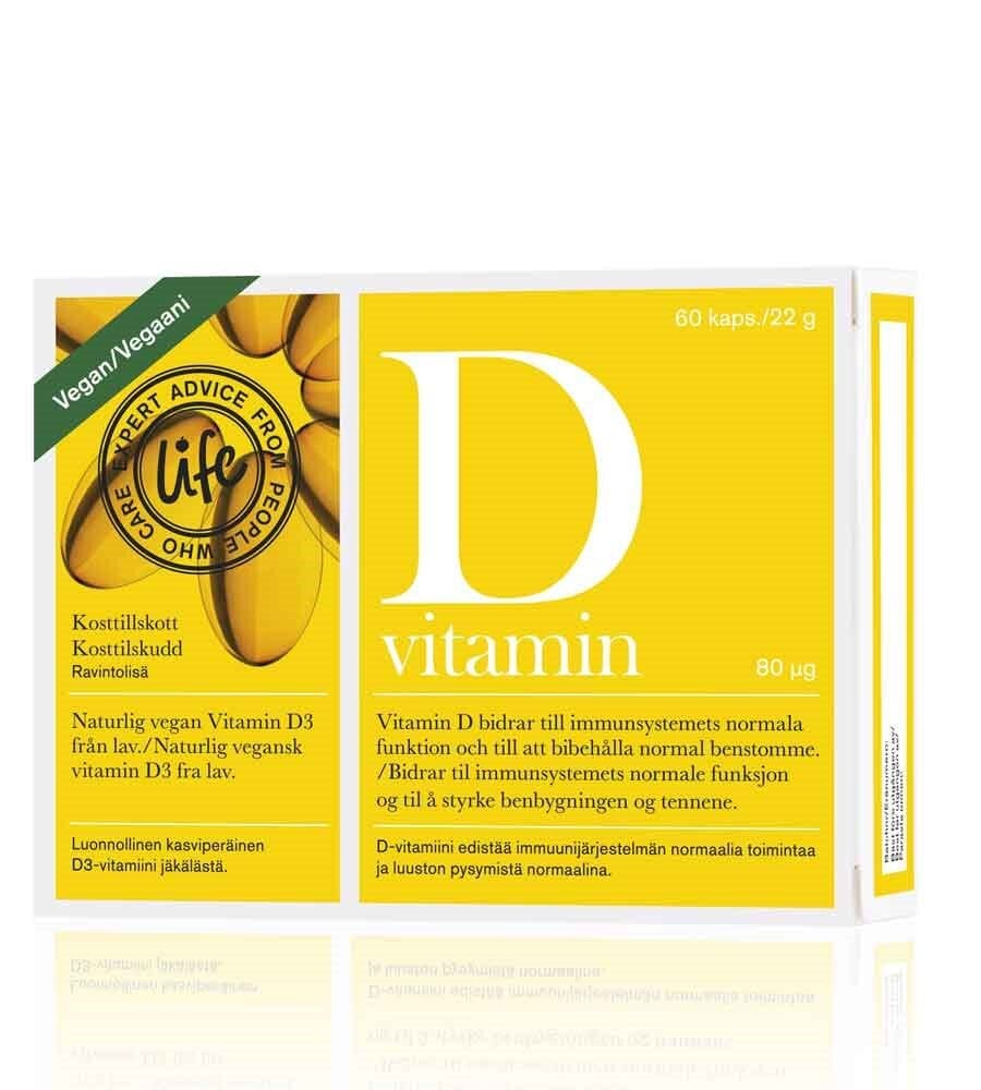 Life D-vitamin Vegan 80mcg