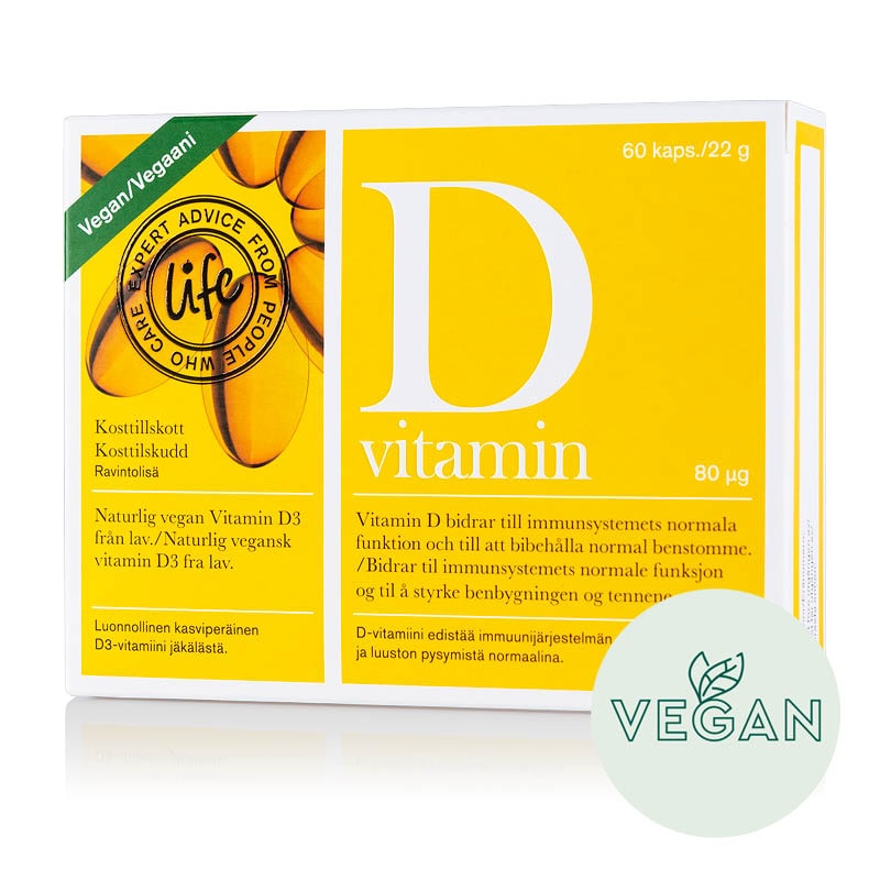 Life D-vitamin Vegan 80mcg