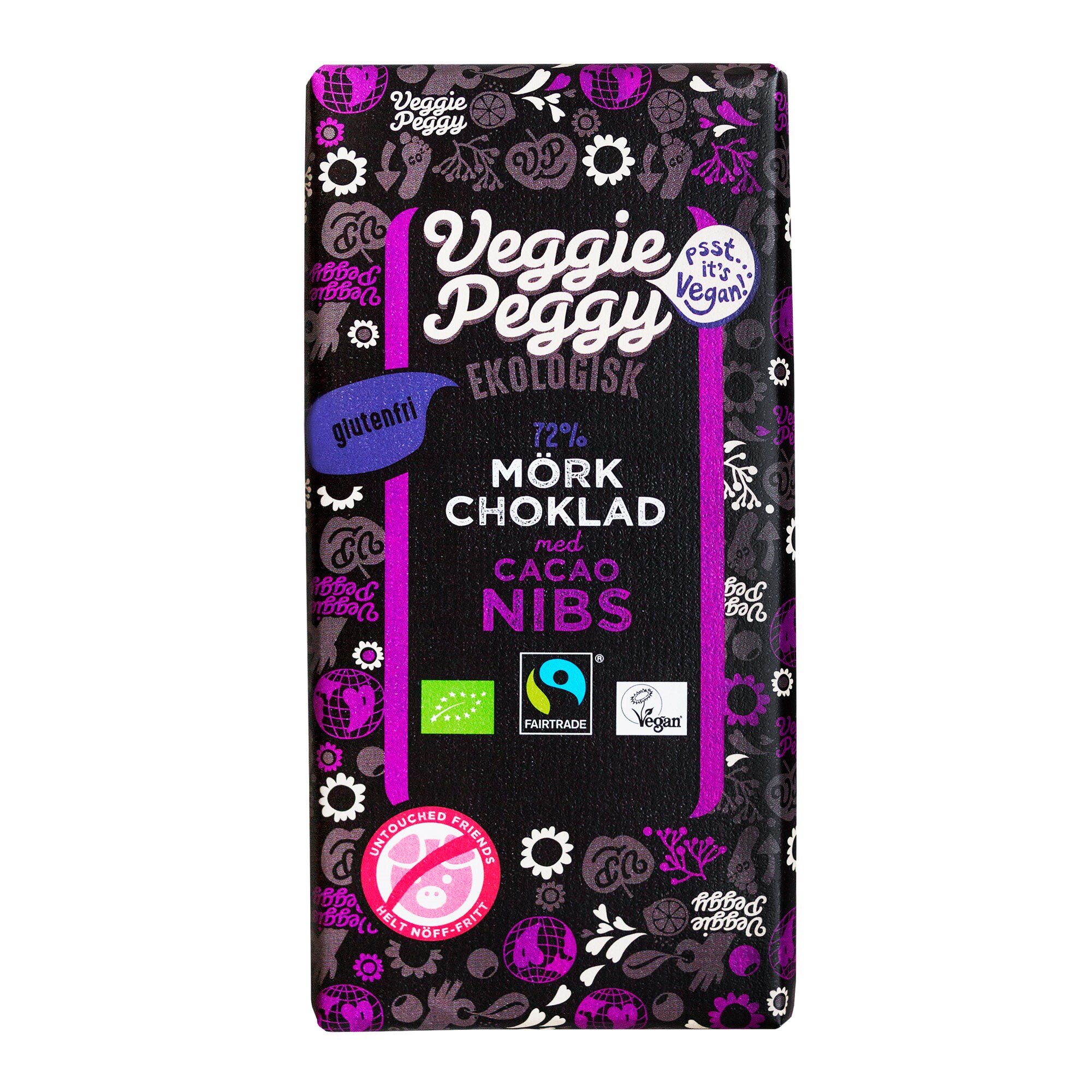 Mörk Choklad Cacao Nibs - Vegansk