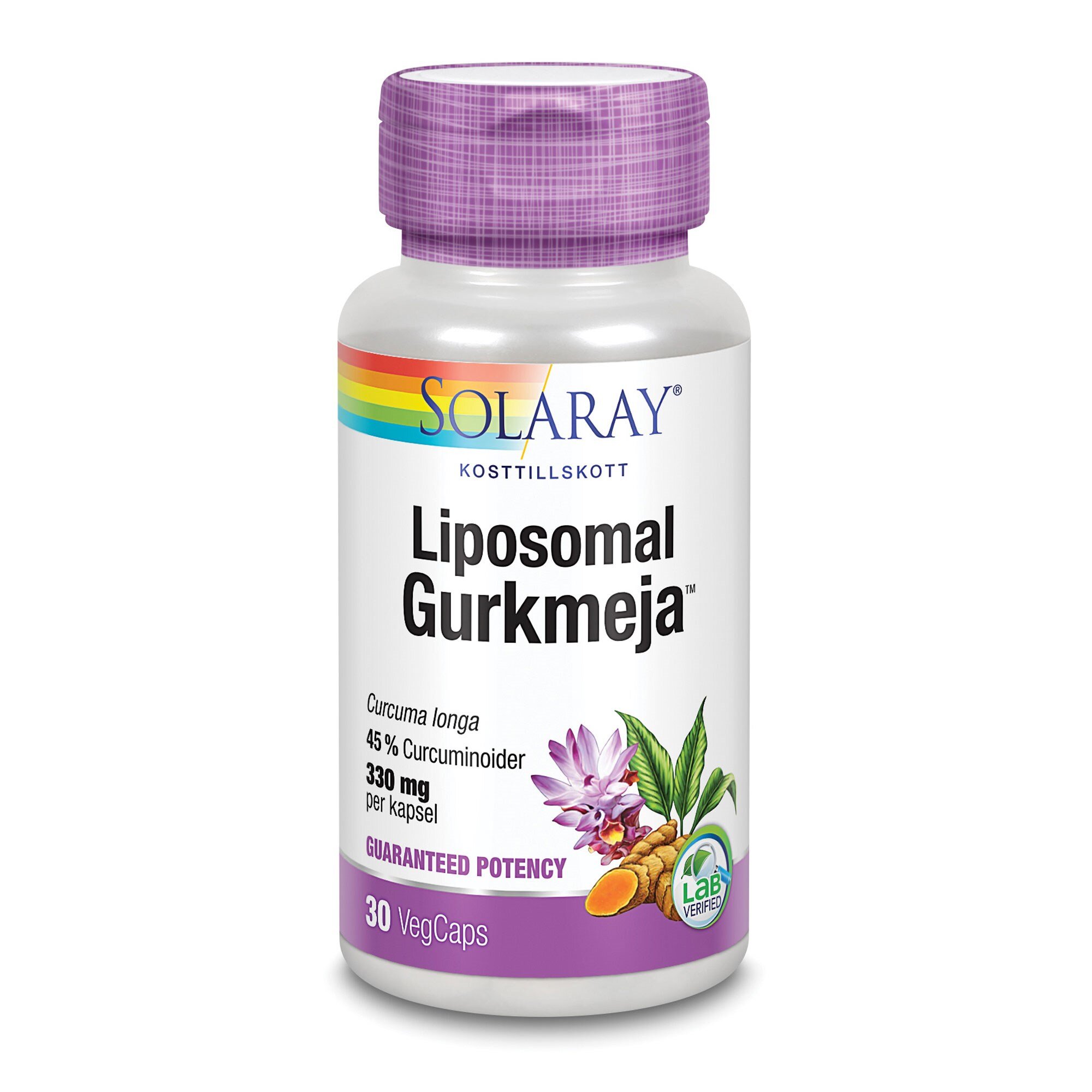Solaray Liposomal Gurkmeja 30 kaps