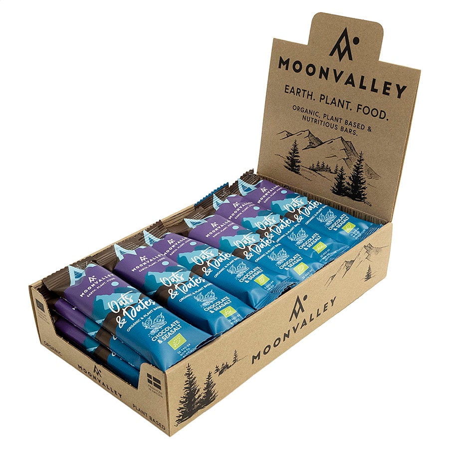 Moonvalley Energibar Chocolate & Seasalt, Box 18st