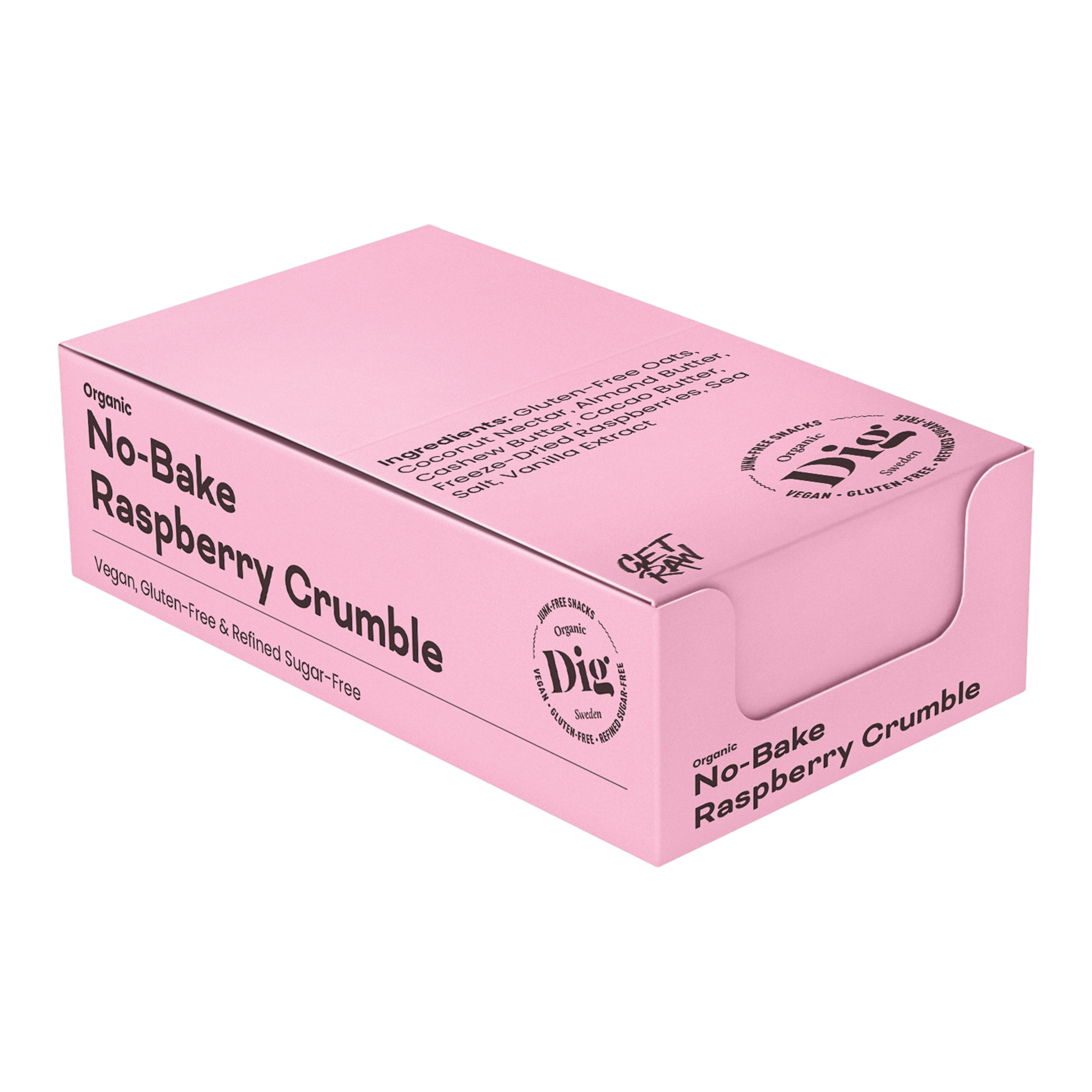 No-Bake Raspberry Crumble - Box 12 st