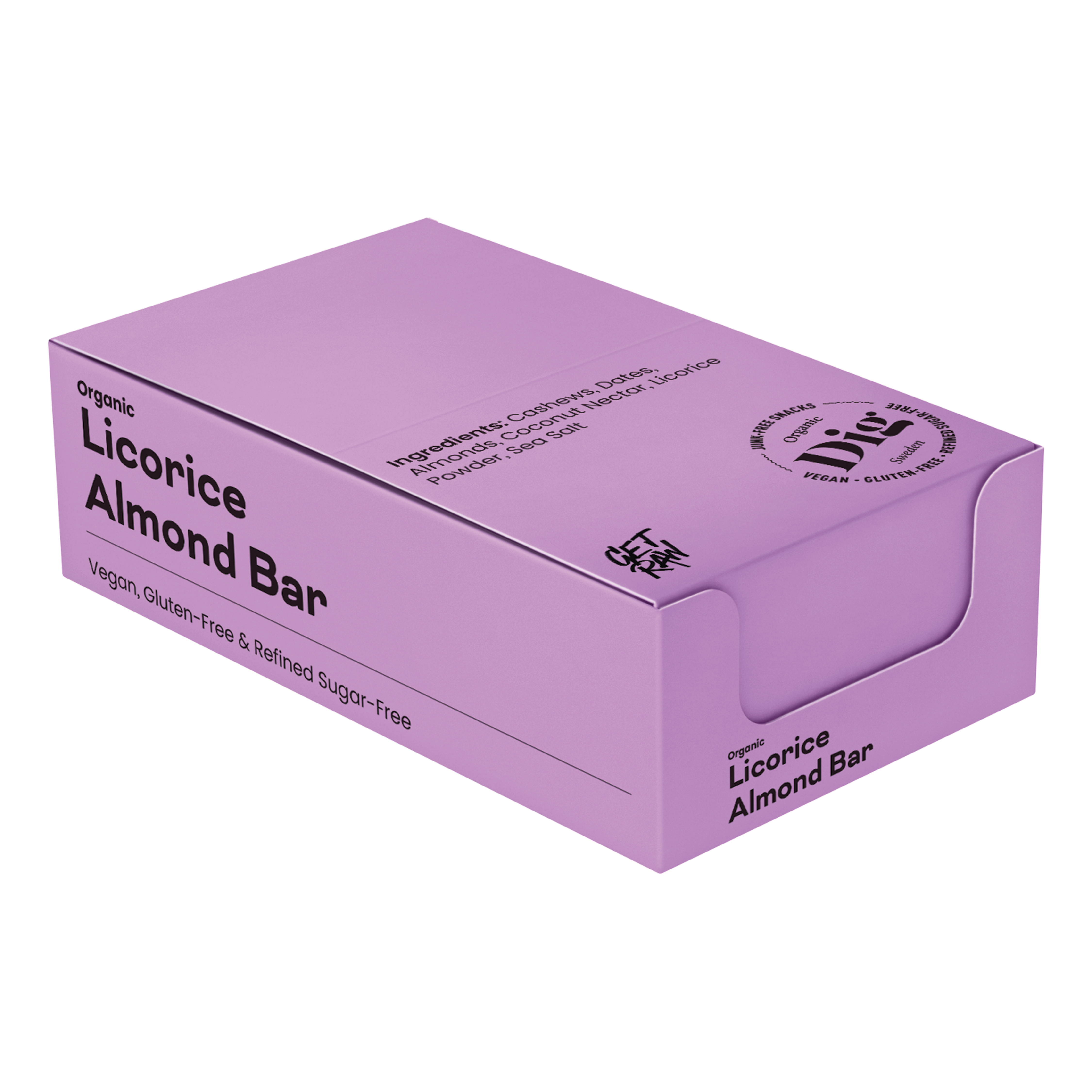 Licorice Almond Bar - Box 12 st
