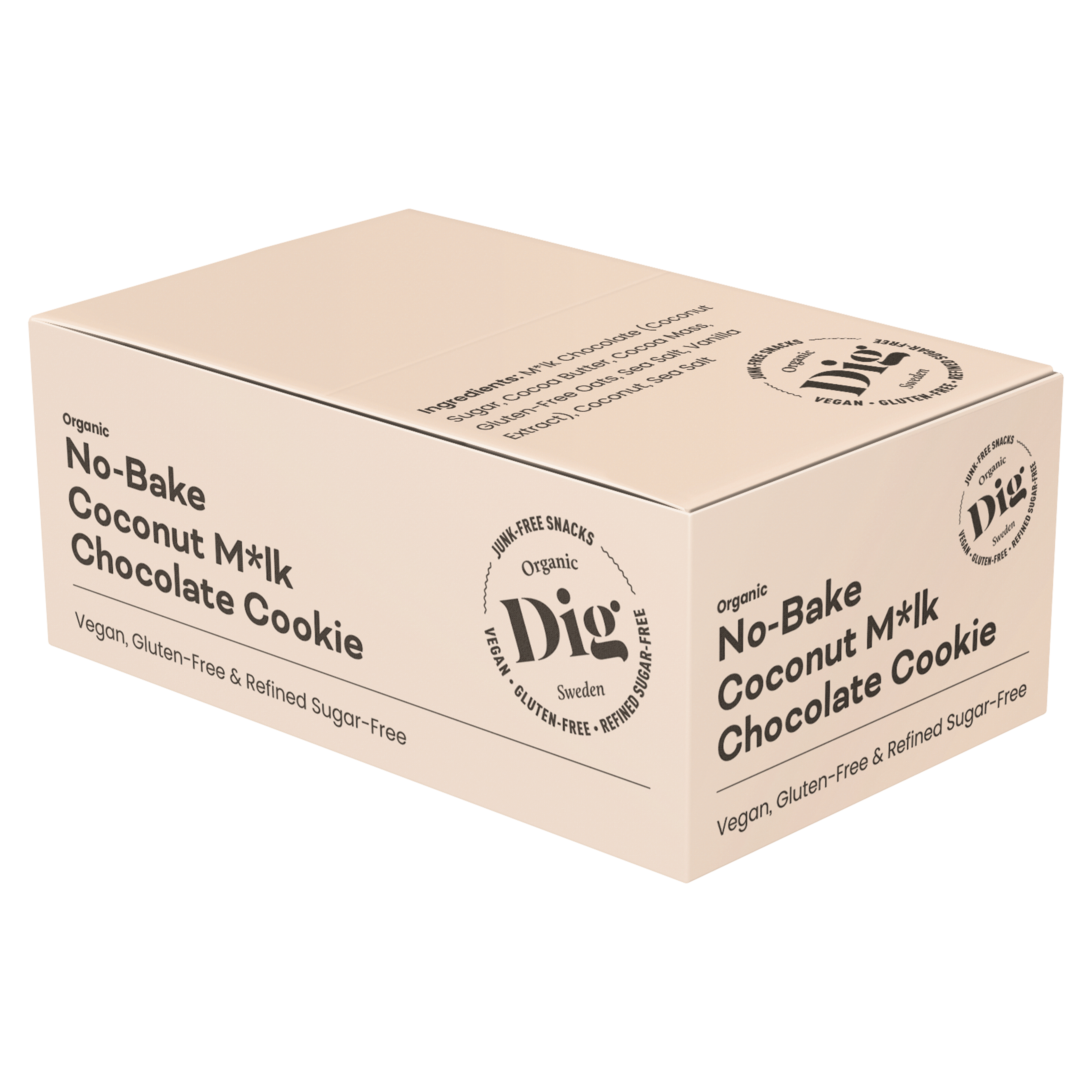 No-Bake Coconut M*lk Chocolate Cookie - Box 12 st