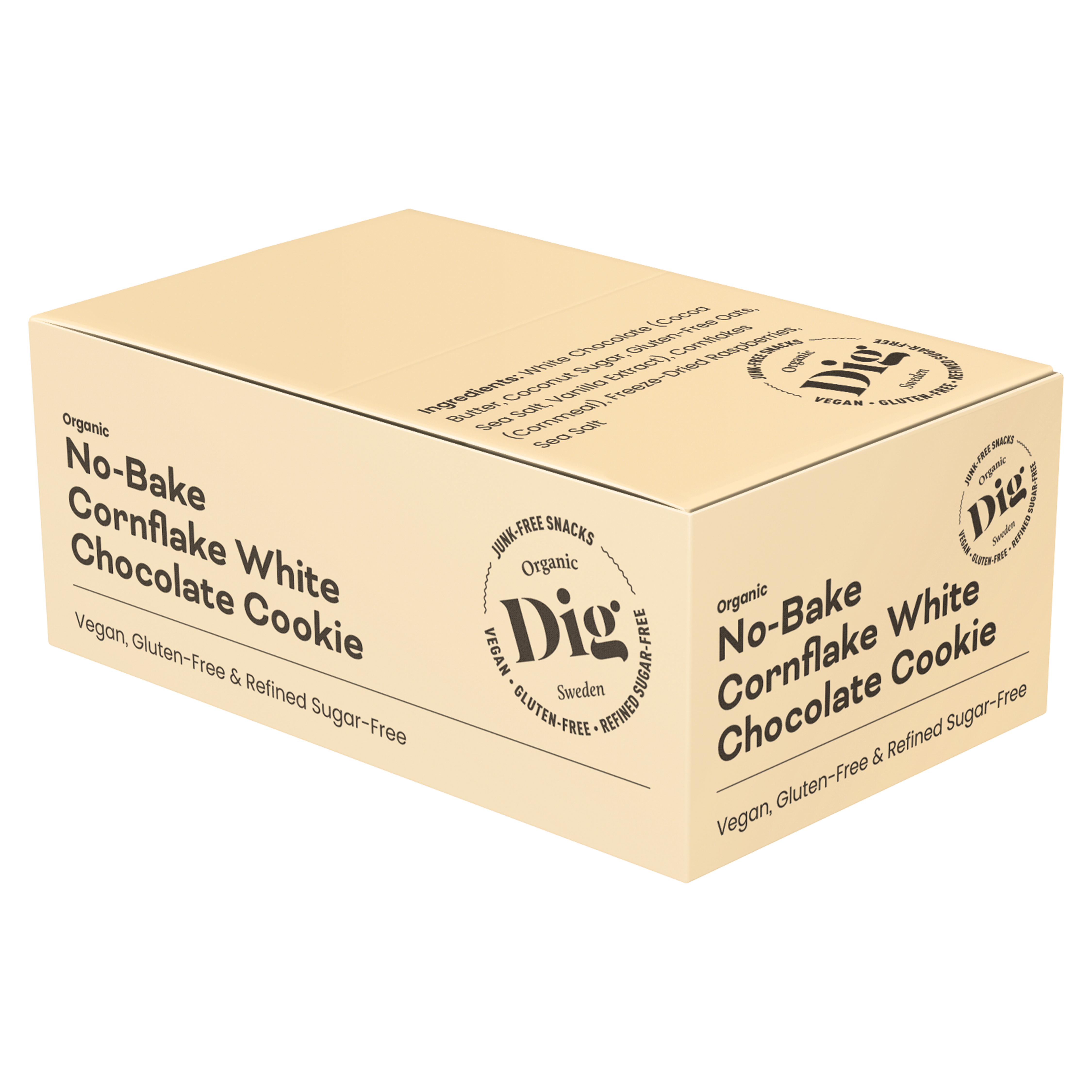 No-Bake Cornflake White Chocolate Cookie Box 12 st