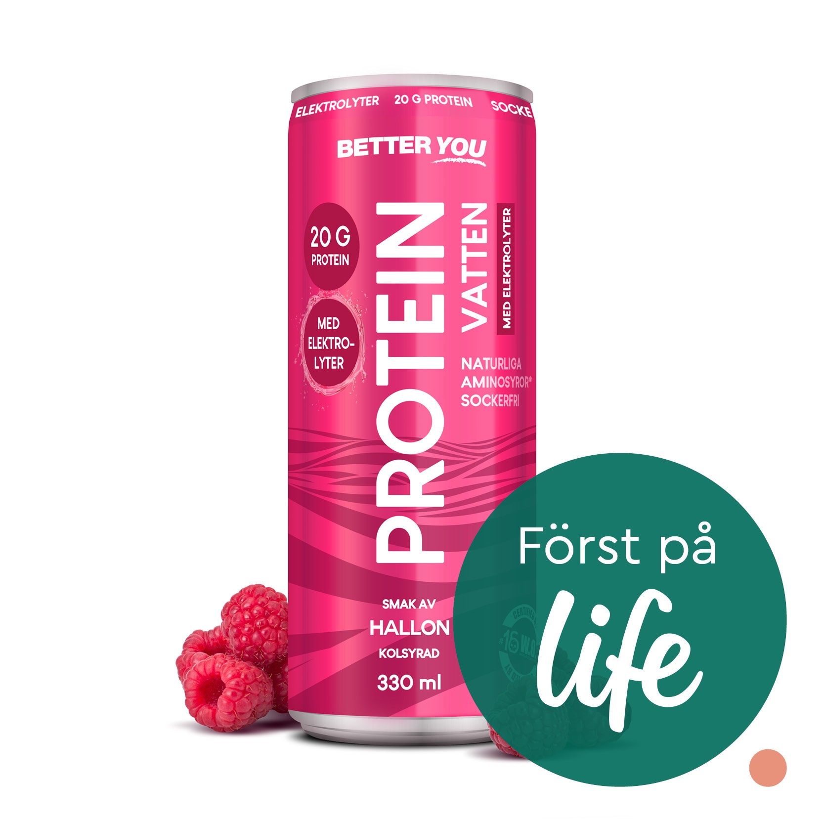 Proteinvatten Hallon