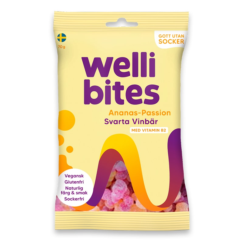 Wellibites Ananas-Passion & Svarta Vinbär