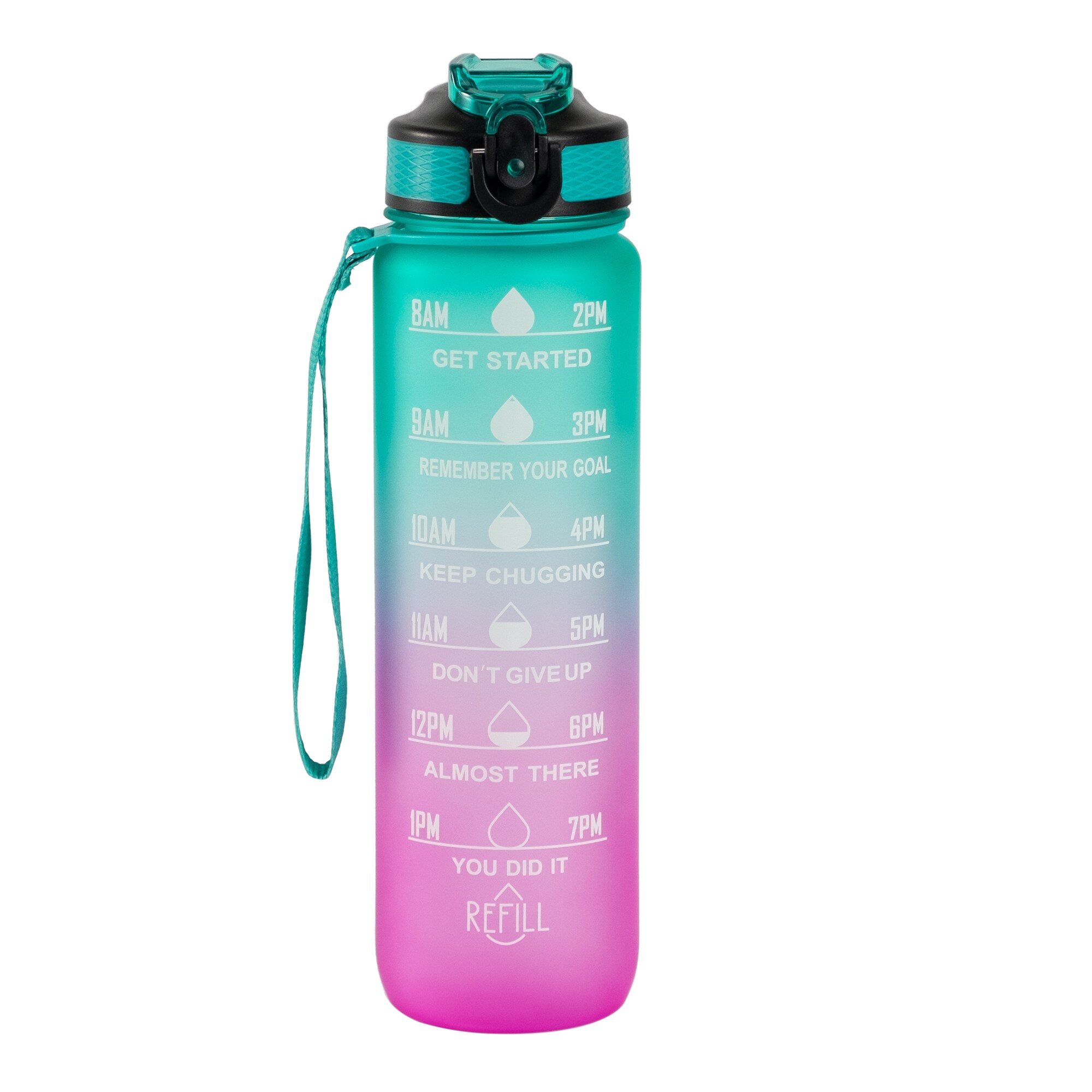 Motivationsflaska Turkos/rosa 1000 ml 