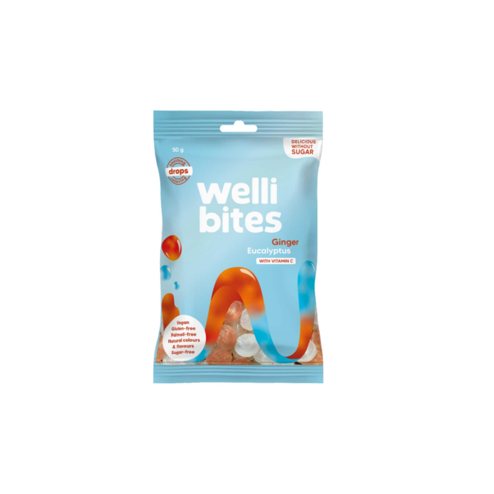 Wellibites Drops Ginger eucalyptus