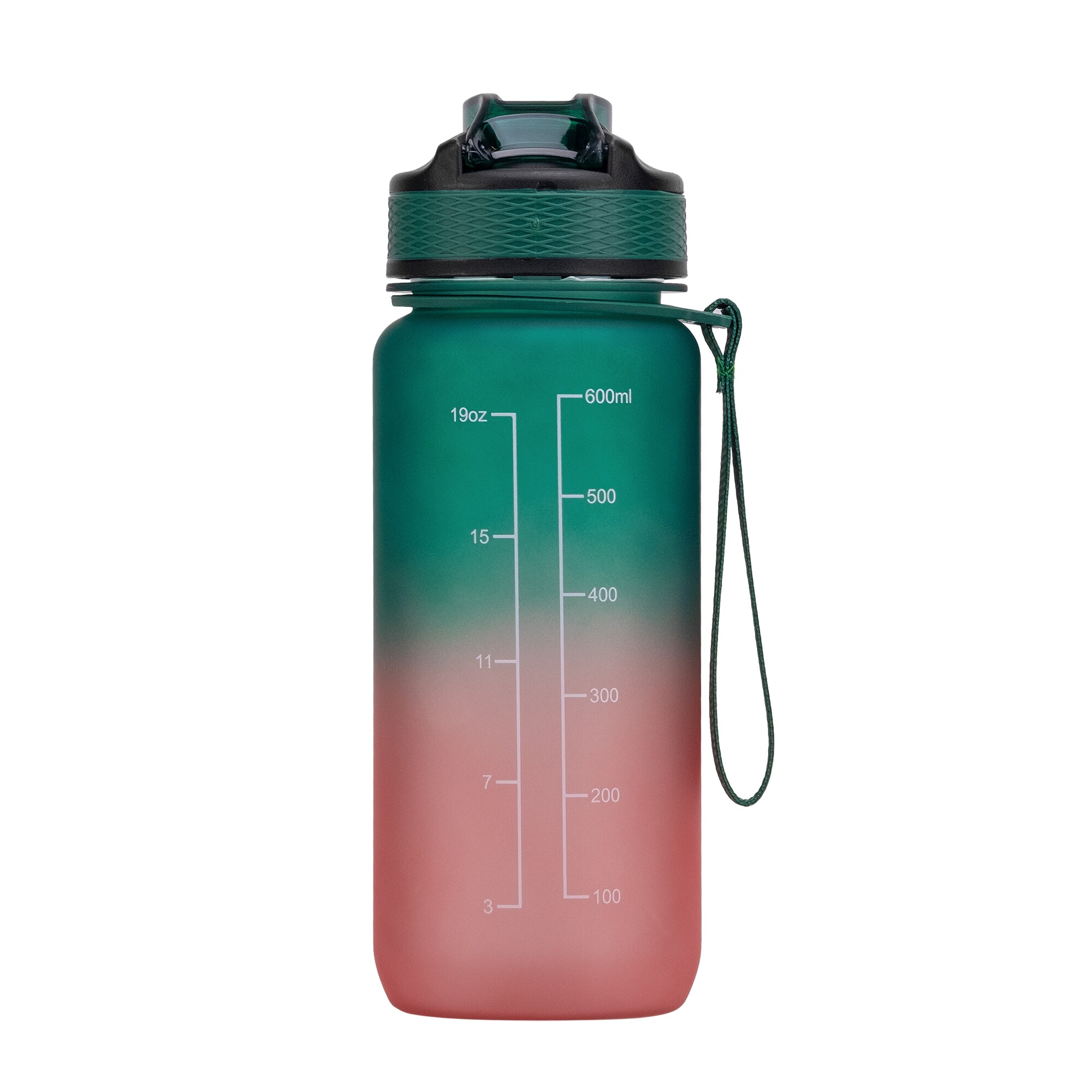 Motivational Bottle Pink Green 600ml
