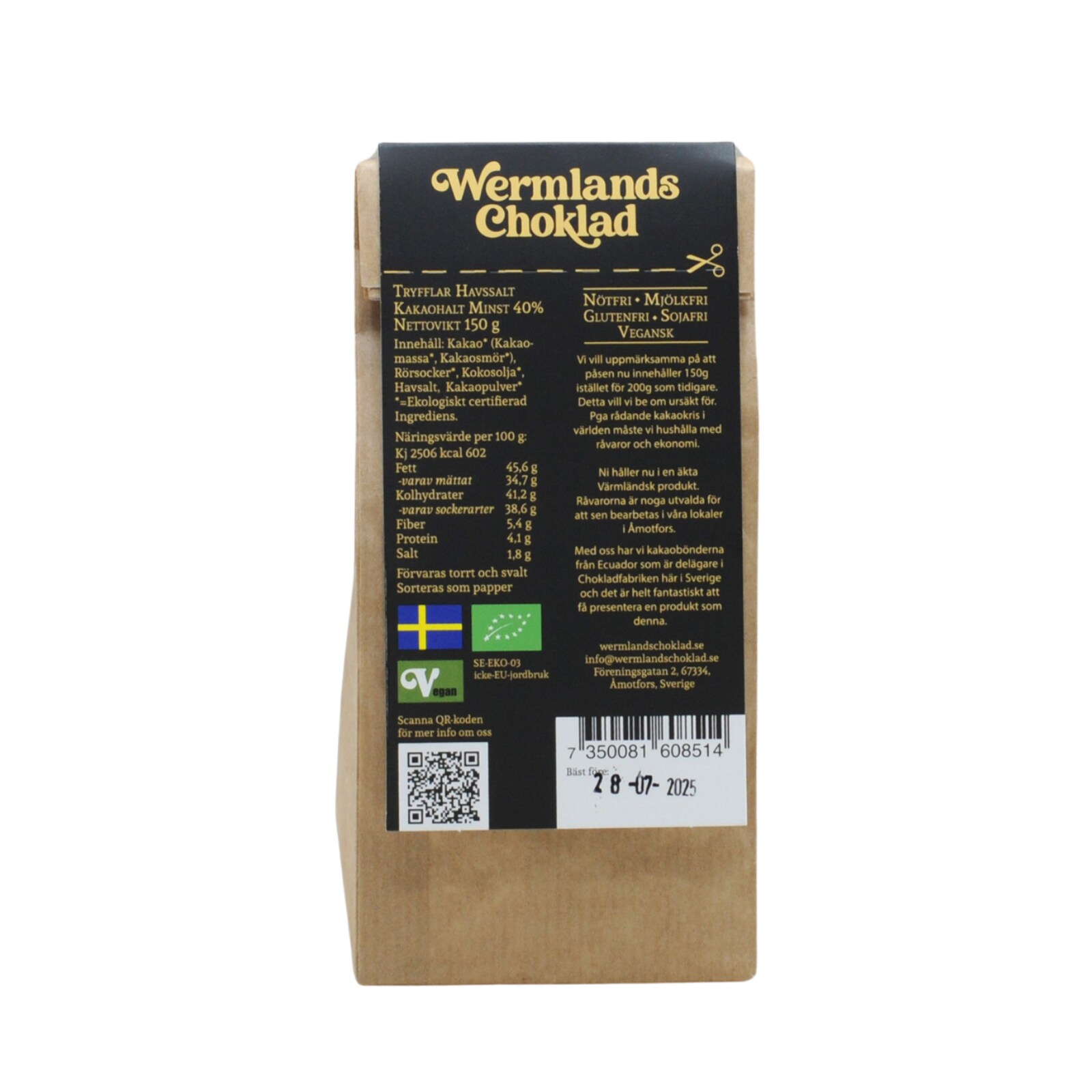 WermlandsChoklad Tryfflar Havssalt 150g