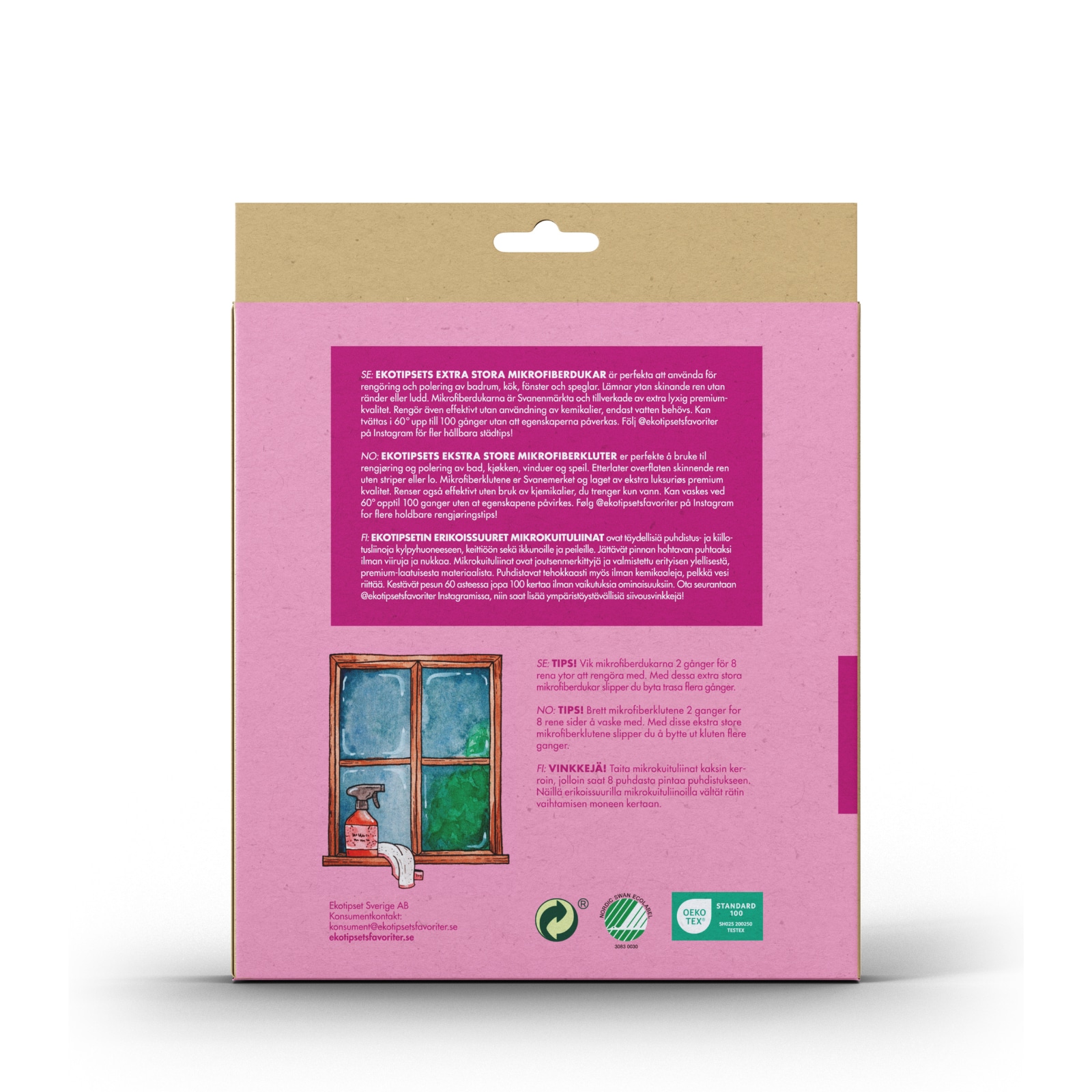 Ekotipset Mikrofiberdukar 3-pack
