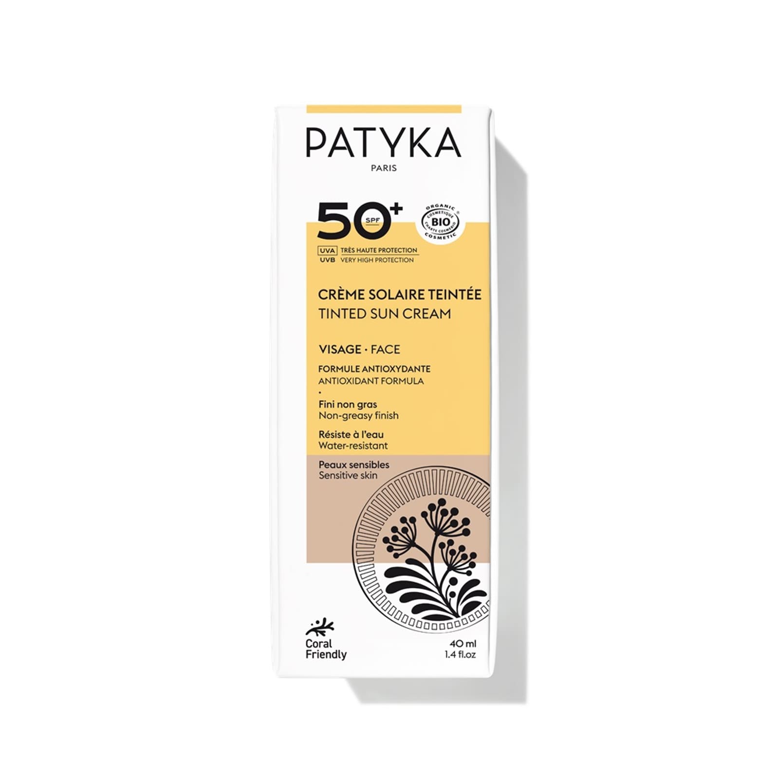 Patyka Tinted Sun Cream Face SPF50+ 40ml