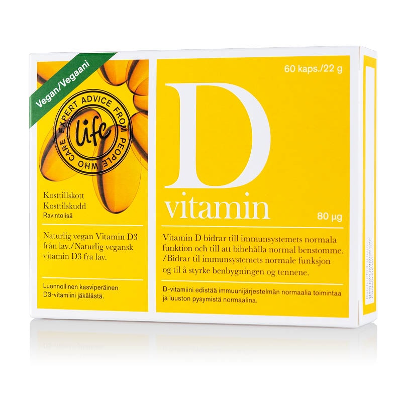 Life D-vitamin Vegan 80mcg